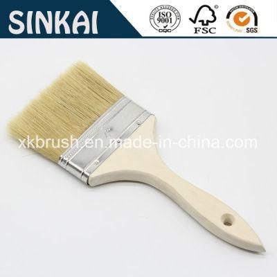 Double Thick Painting Brushes with Wooden Handle