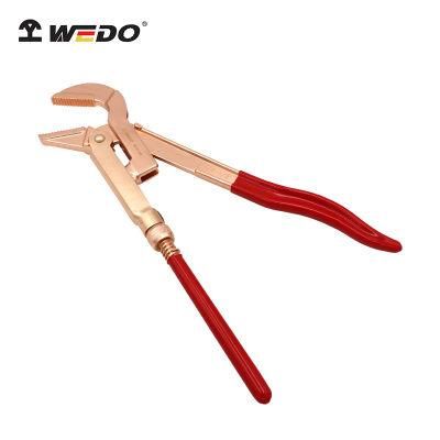 WEDO 17&quot; 21&quot;Non-Sparking Wrench Swedish Type 45 Degree Beryllium Copper Swedish Type Pipe Spanner