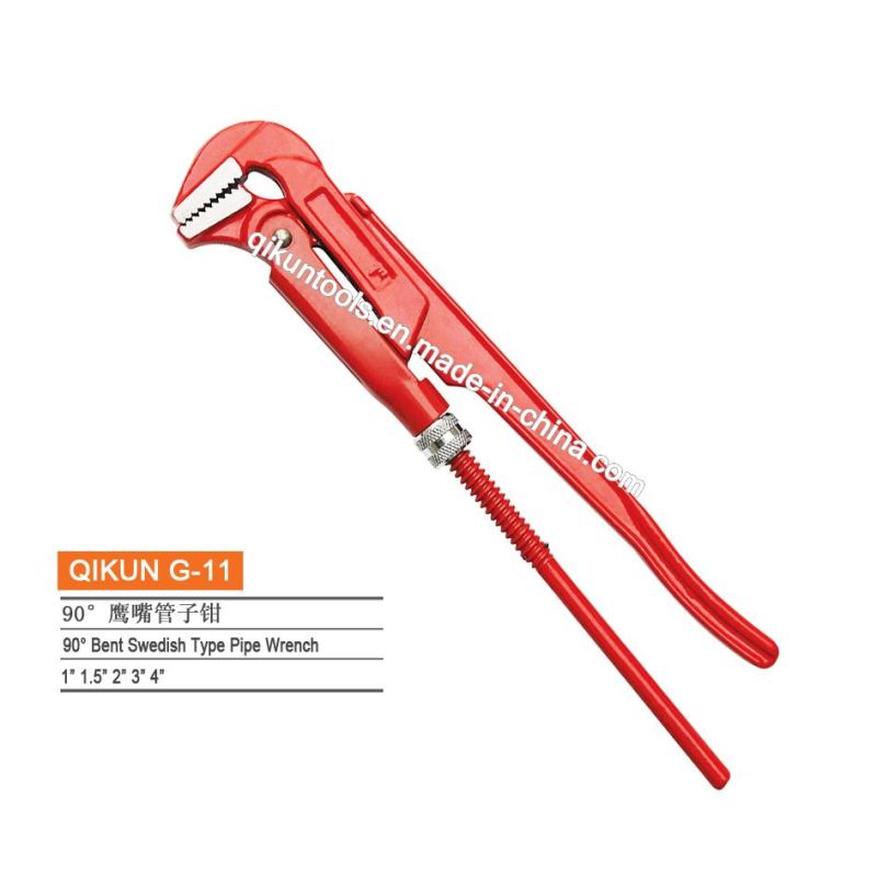 G-07 Construction Hardware Hand Tools Rubber Dipped Offset Type Pipe Wrench