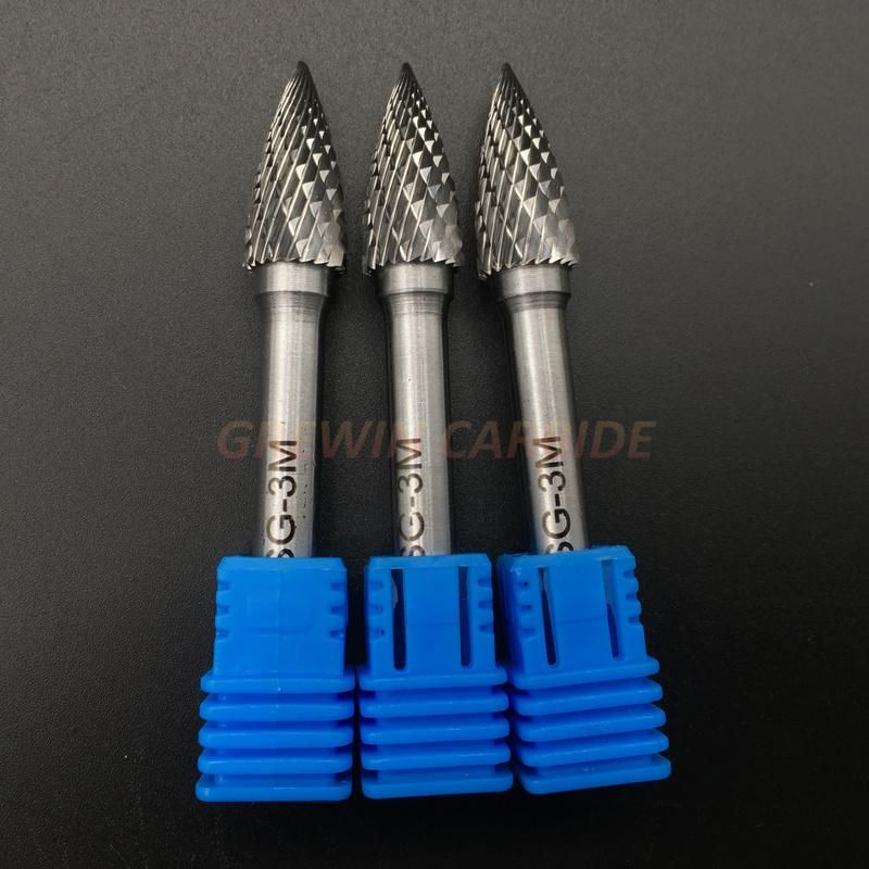 Gw Carbide-Tree Shape of Solid Carbide Rotary Burrs- F1225 M06/ Carbide Burrs/ Burrs with High Resistance and Good Quality