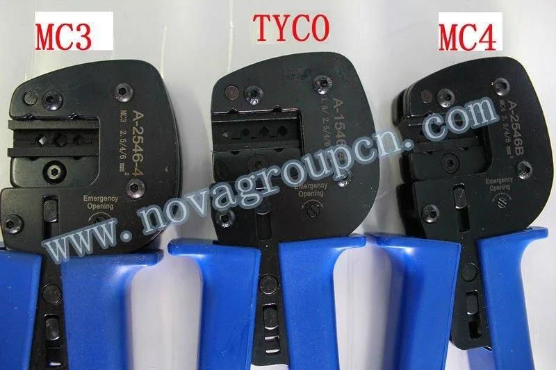 Mc4 Solar Crimping Tool Plier 2.5/4/6mm2 14-10AWG with Jaw for Solar Connector Cable Wire Solar Panel Cable PV System Project Hand Tools