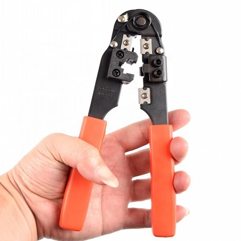 Network Cable Peeling Cutting Terminal Spring Clamp Pliers Stripping Crimping Hand Tool