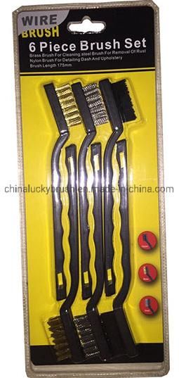 6PCS Plastic Handle Wire Set Brush (YY-573)