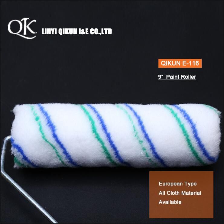 E-116 Hardware Decorate Paint Hand Tools Acrylic Polyester Mixed Blue Green Double Strips 9" Paint Roller