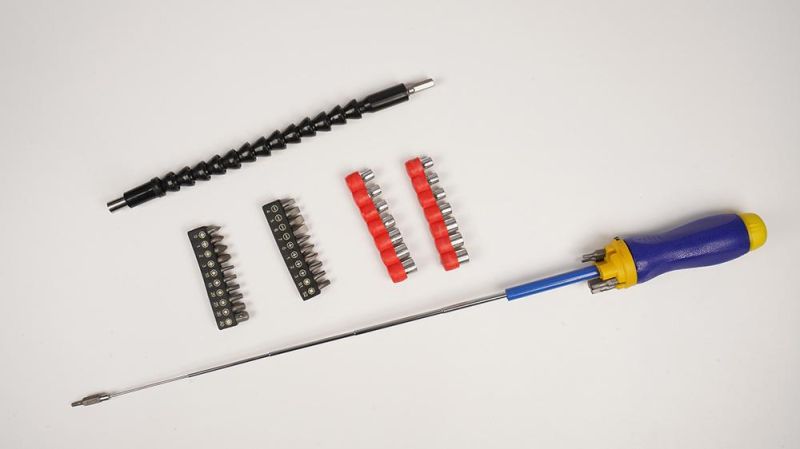 44PCS House Repairing Hand Tool Sets Power Tools Electric Screwdriver
