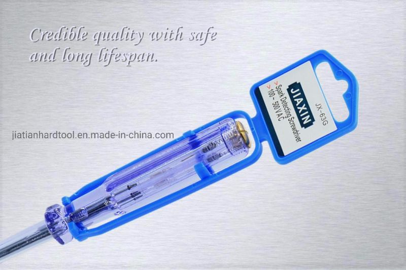 Hand Tool 100V-500V 145mm Ce Screwdriver Test Pen with Clip