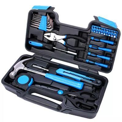 39PCS Complete Tool Box Set /Hand Tools for Building Construction