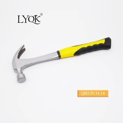 H-14 Construction Hardware Hand Tools Plastic Coating Handle German Type Claw Hammer
