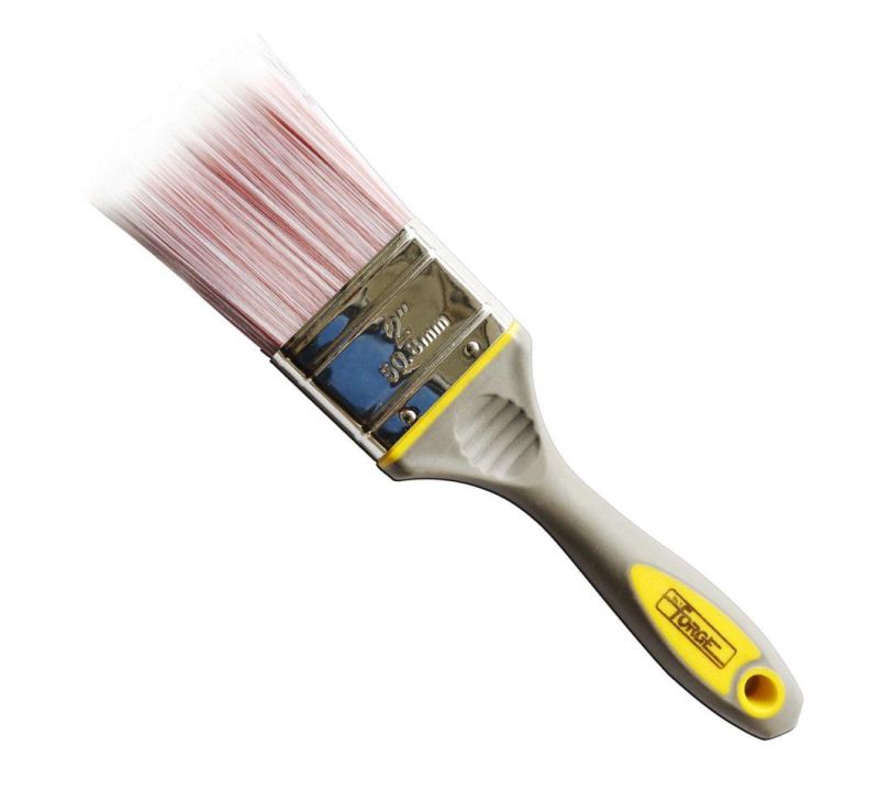 1" Painting Tools Paint Brush with Sharpened Synthetic Bristles and TPR Handle