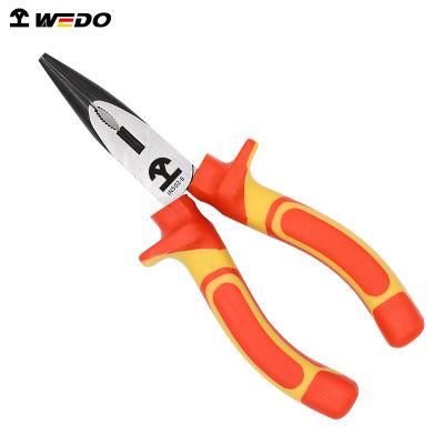 WEDO VDE Certified 1000V Insulated Steel Tools Injection Snipe Nose Pliers