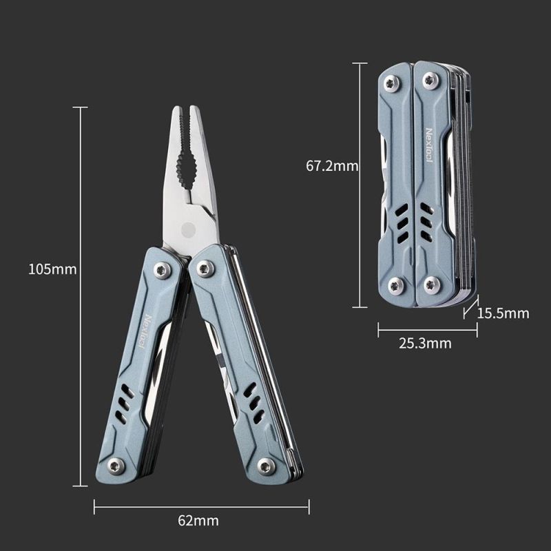 Nextool Aluminum Handle Mini Pocket Pliers Multitool with High Precision