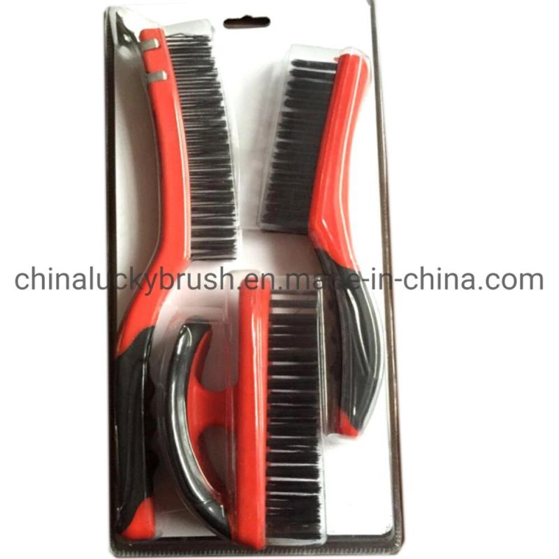 Steel Wire Plastic Board Brush with Handle (YY-509)