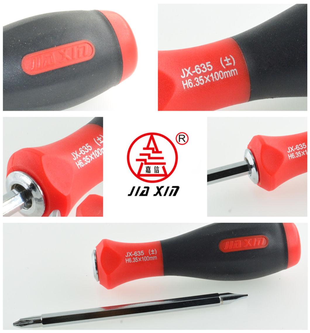 100mm No-Slip TPR Handle CRV Combination Screwdriver