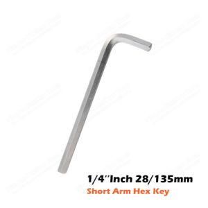 1/4&prime;&prime;inch 28/135mm Cr-V Short Arm Hex Key Wrench for Hand Tools Chromed