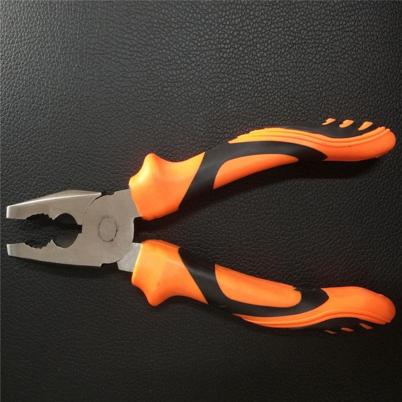 Double Color Handle Cutting Combination Plier with High Quality