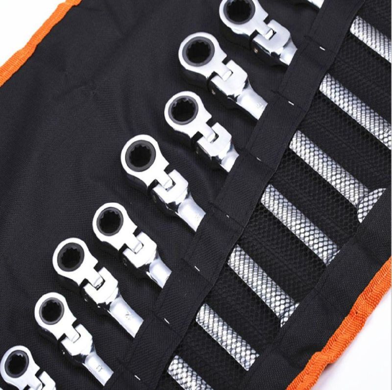 12PCS 8-19mm Combination Ratchet Wrench Torque Spanner Set