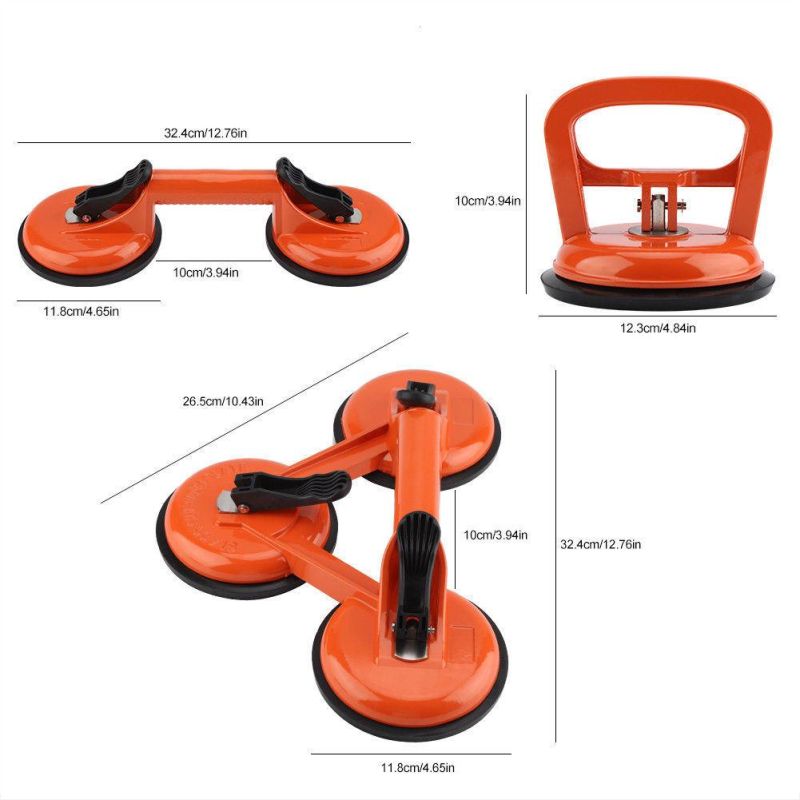 Taky Vacuum Two Suction Cups Holder Lifter Rubber Glass Sucker