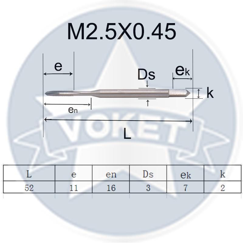 HSS DIN371 Spiral Pointed Taps M2 M2.5 M3 M4 M5 M6 M8 M10 M12 Machine Thread Screw Tap