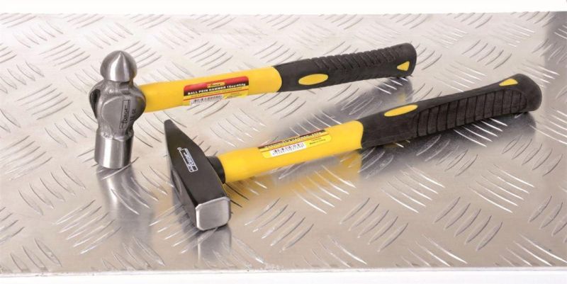 12oz Forged Carbon Steel Ball Pein Hammer with Fiberglass Shaft
