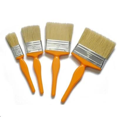 Professional White Bristle Blend Color Plastic Handle Flat Brush (GMPB008)