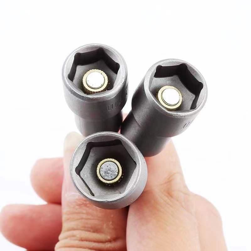 Wholesale Hotsale 8mm 10mm Hex Socket Screw Driver Setter Nut Silver Magnetic Bit Socket