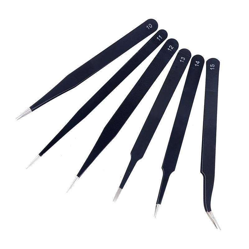 Best Price Factory Anti Static PPS Head Changeable Stainless Steel ESD Tweezers