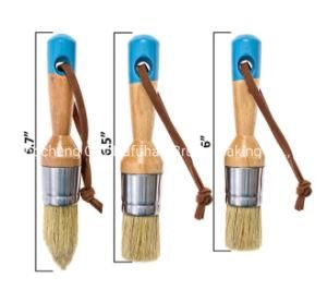 Round Paint Brush with Wooden Handle