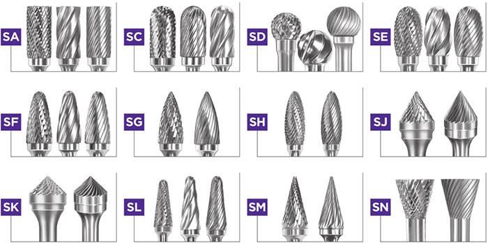 SPG-Tree with Pointed End Long Shank Carbide Burrs