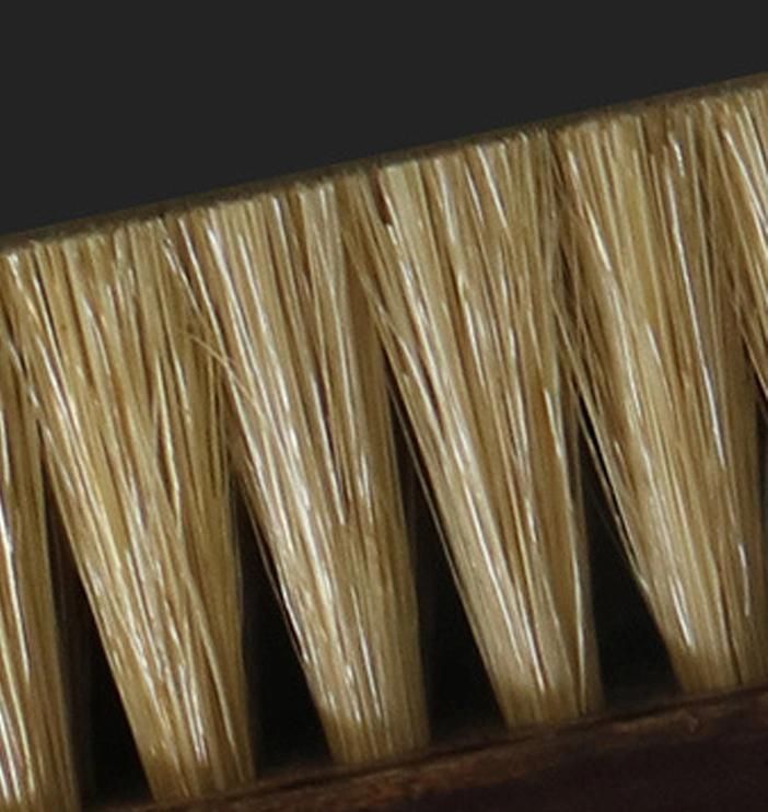 Wooden Handle Multi-Side Bristle Fur Care Shoe Brush