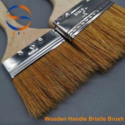 Wooden Handle Disposible Chip Bristle Brushes for Marine, Construction