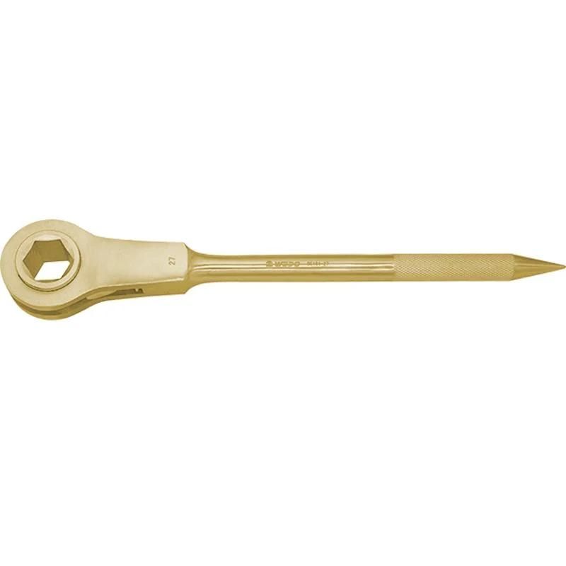 WEDO Non-Sparking Spanner Spark-Free Safety Ratchet Wrench Aluminium Bronze Handle