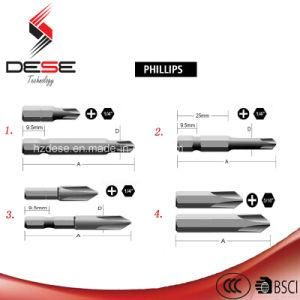 S2 or Cr-V Material Single Phillips 25mm -150mm Bits