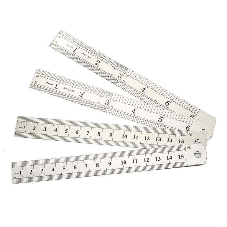 Personalised Measuring Tool Inches Millimeter Scale Stainless Steel Ruler