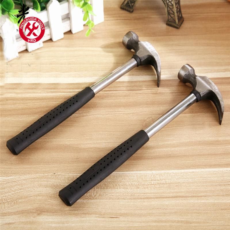 Professional 8oz / 250g Forged Carbon Steel Claw Hammer with Tubular Handle