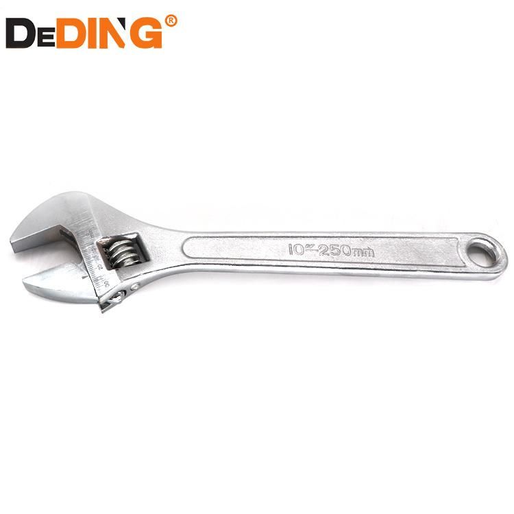 Thread Steel Chrome Plated Adjustable Spanner with Logo