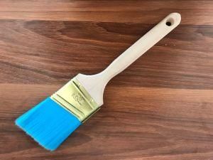 Tapered Filaments Angle Paint Brush with Long Wooden Handle