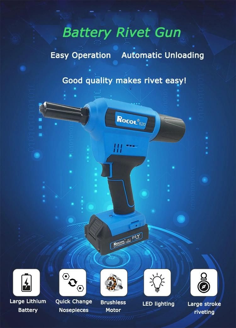 Large Pull Force 2.4-6.4 Lithium Battery Pop Riveting Tool