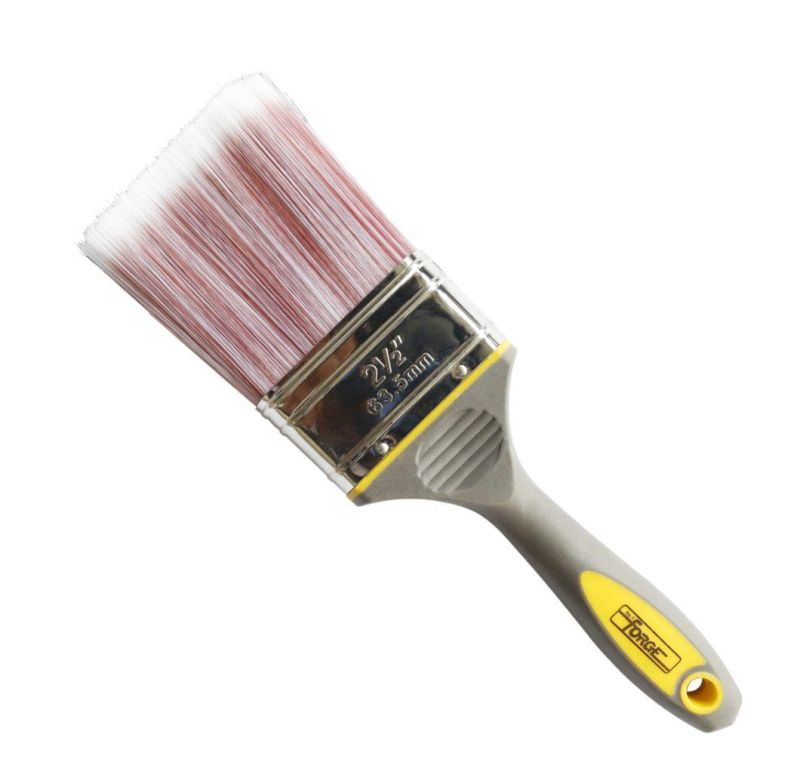 2.5" Painting Tools Paint Brush with Sharpened Synthetic Bristles and TPR Handle