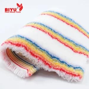 Mixed Color Striped Roller Brush on White, Polyester Flannel Can Be Customized for Industrial Use