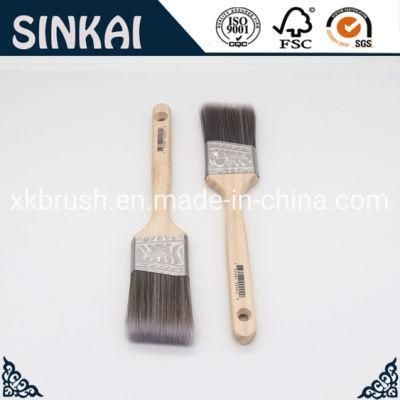 Paint Brush (Flat Brush with Pure Filaments, Vanish Wooden Handle)