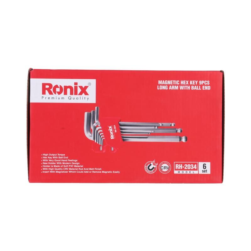 Ronx 1.5-10mm 9PCS Spark Free Magnetic Beryllium Copper Hex Key with Ball