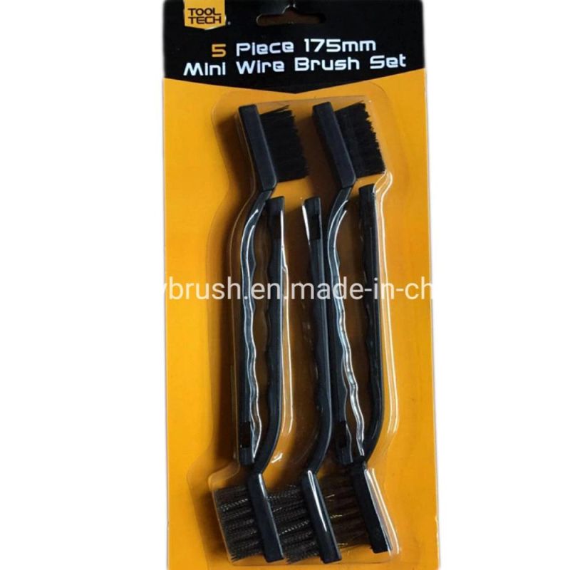 Black Plastic Handle Wire Brush Set (YY-698)
