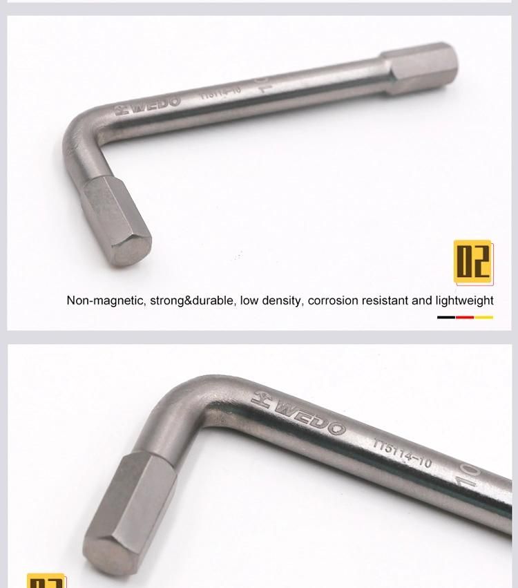 WEDO Titanium Spanner Hex/Hexagon Key Wrench Non-Magnetic Rust-Proof Corrosion Resistan