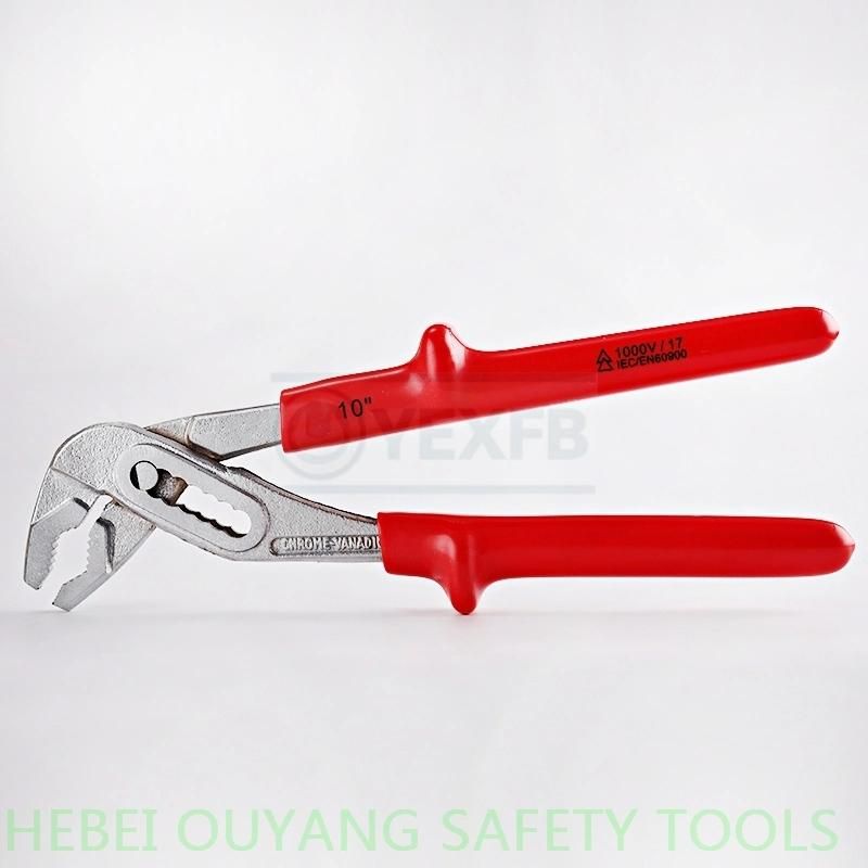 VDE 1000V Insulated Hand Tools 10" Water Pump Pliers, IEC/En60900