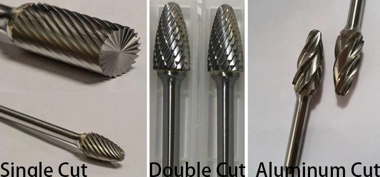 Full line of Carbide Burrs with cutting flutes