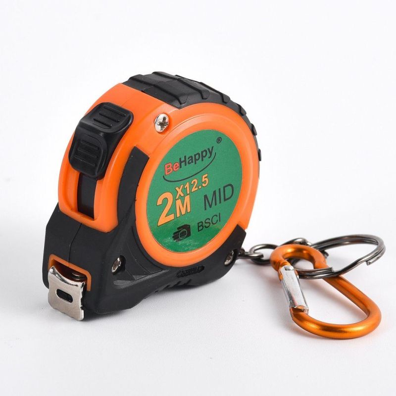 Small Key Chain Mini Tape Measure Retractable Measuring Tape 2m/6FT, Metric and Inch, Double Colored