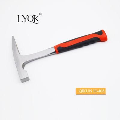 H-403 Construction Hardware Hand Tools Fiberglass Rubber Handle German Type Bricklayer Mason Hammer