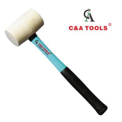 White Rubber Mallet with Fiberglass Handle