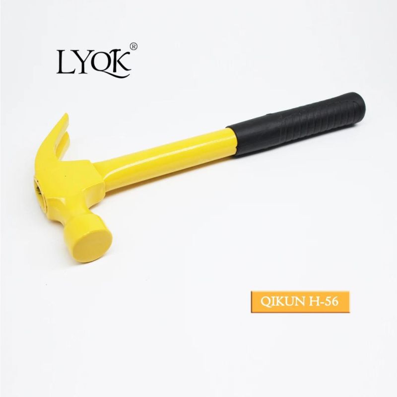 H-55 Construction Hardware Hand Tools Plastic Coated Handle German Type Claw Hammer