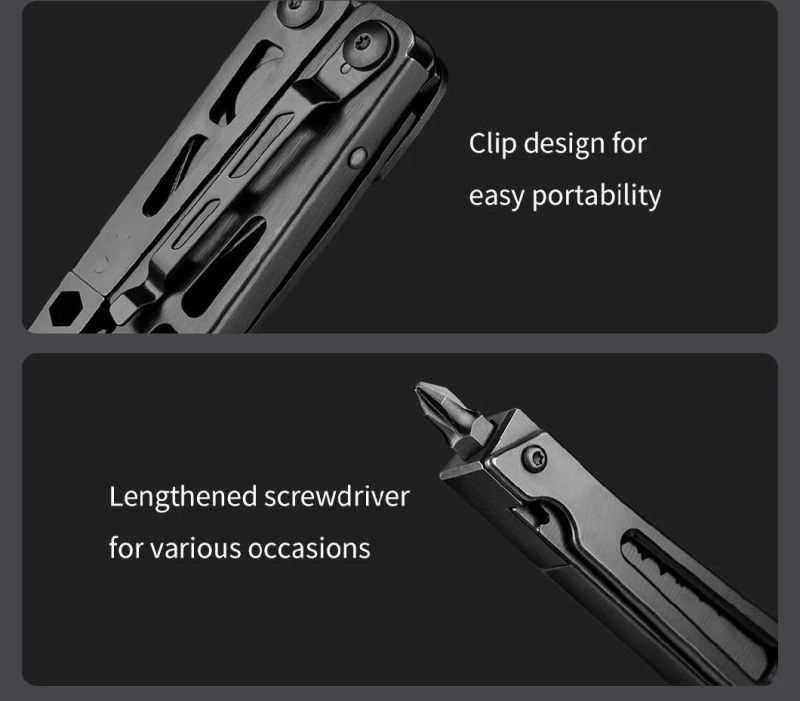 Nextool 2022 Vanguard Black Coating Wrench Multitool with Pliers Saw